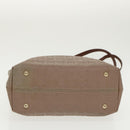 Salvatore Ferragamo Gancini Tote Bag PVCCanvas Brown Gold Auth bs19508-9