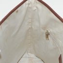 Salvatore Ferragamo Gancini Tote Bag PVCCanvas Brown Gold Auth bs19508-18