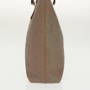 Salvatore Ferragamo Gancini Tote Bag PVCCanvas Brown Gold Auth bs19508-14