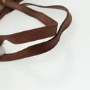 Salvatore Ferragamo Gancini Tote Bag PVCCanvas Brown Gold Auth bs19508-7