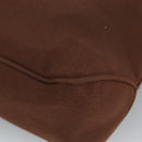 Salvatore Ferragamo Shoulder Bag Canvas Leather Brown Silver Auth bs19509-15