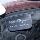 Salvatore Ferragamo Shoulder Bag Canvas Leather Brown Silver Auth bs19509-12