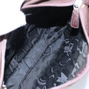 Salvatore Ferragamo Shoulder Bag Canvas Leather Brown Silver Auth bs19509-11