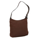 Salvatore Ferragamo Shoulder Bag Canvas Leather Brown Silver Auth bs19509-1