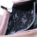 Salvatore Ferragamo Shoulder Bag Canvas Leather Brown Silver Auth bs19509-20