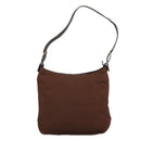 Salvatore Ferragamo Shoulder Bag Canvas Leather Brown Silver Auth bs19509-13