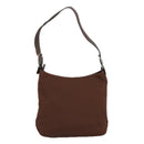 Salvatore Ferragamo Shoulder Bag Canvas Leather Brown Silver Auth bs19509-2