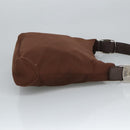 Salvatore Ferragamo Shoulder Bag Canvas Leather Brown Silver Auth bs19509-3