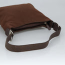 Salvatore Ferragamo Shoulder Bag Canvas Leather Brown Silver Auth bs19509-7