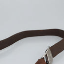 Salvatore Ferragamo Shoulder Bag Canvas Leather Brown Silver Auth bs19509-8