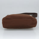 Salvatore Ferragamo Shoulder Bag Canvas Leather Brown Silver Auth bs19509-5