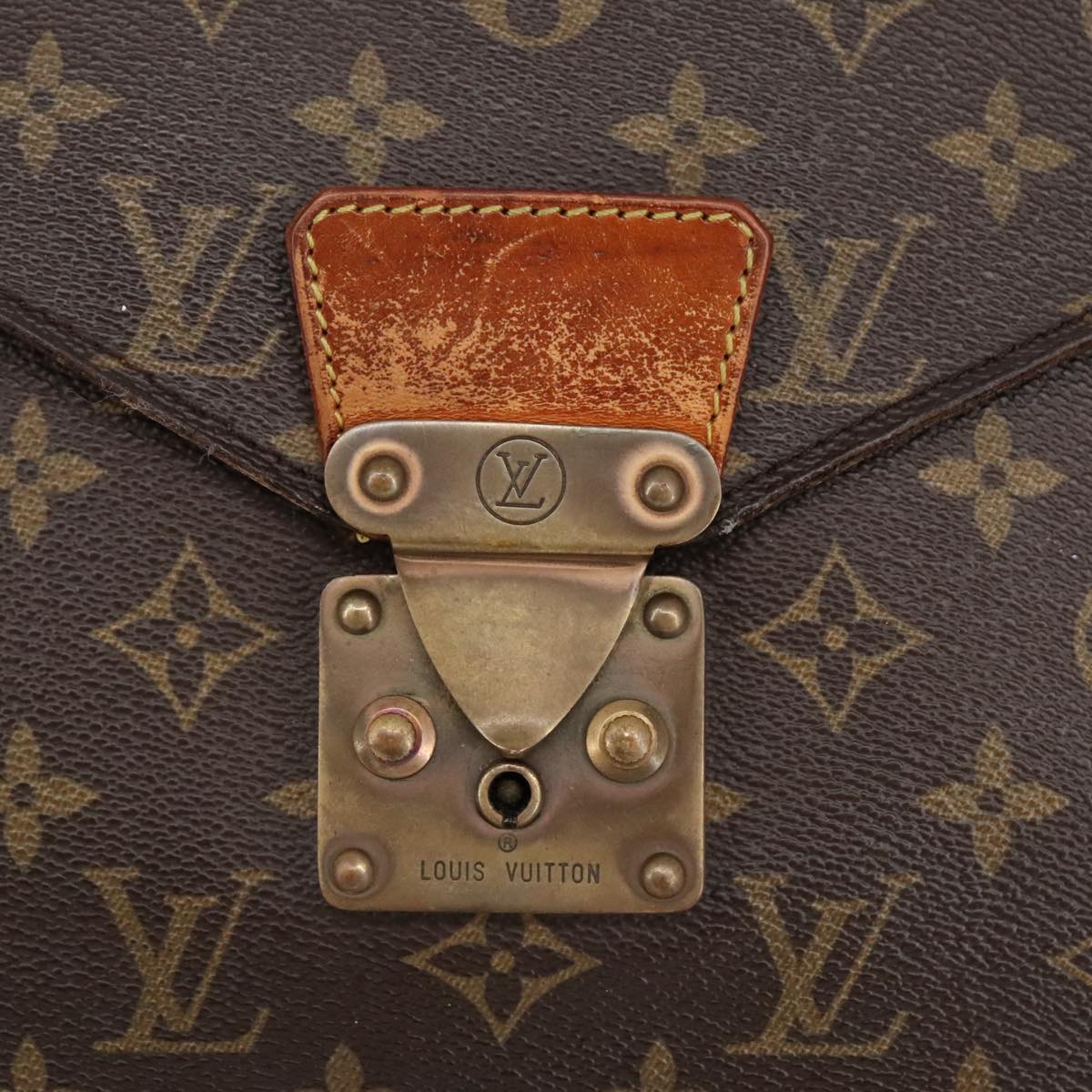 LOUIS VUITTON Monogram Porte Documents Senatur Briefcase M53335 LV Auth bs19512