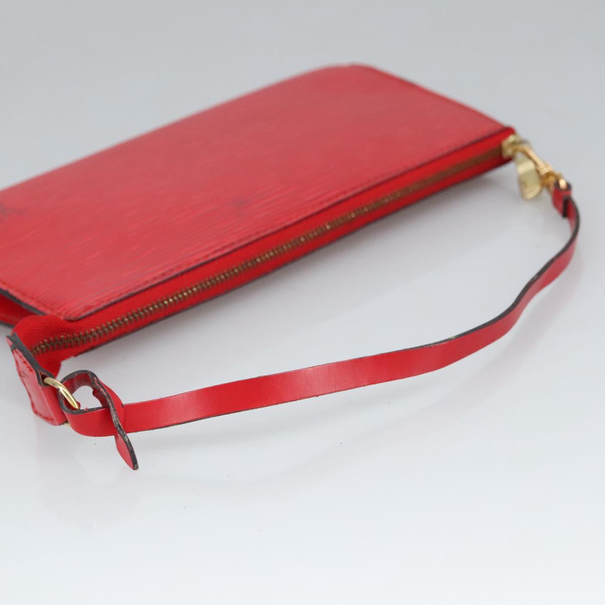 LOUIS VUITTON Epi Pochette Accessoires Accessory Pouch Red M52987 Auth bs19522