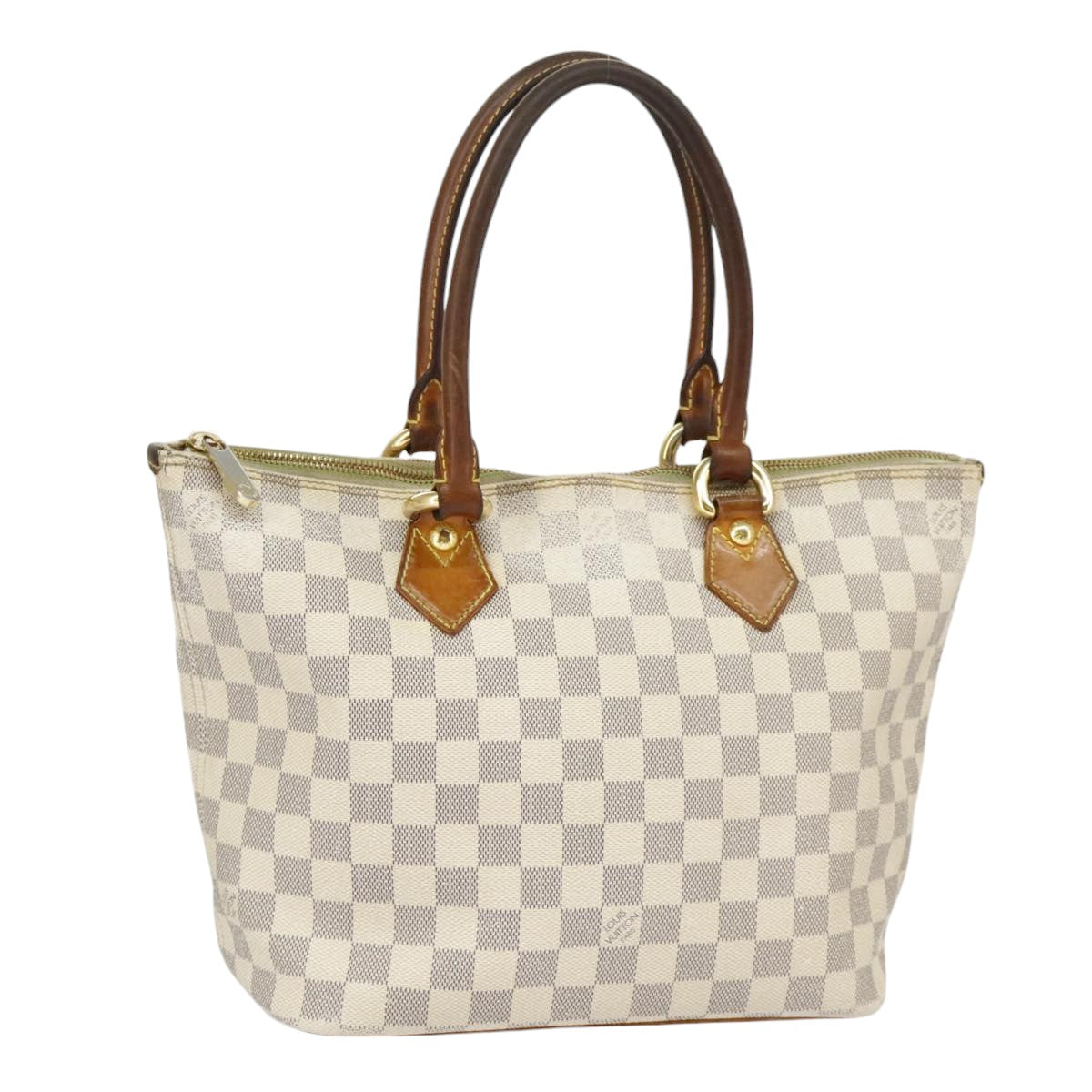 LOUIS VUITTON Damier Azur Saleya MM Tote Bag N51185 LV Auth bs19546