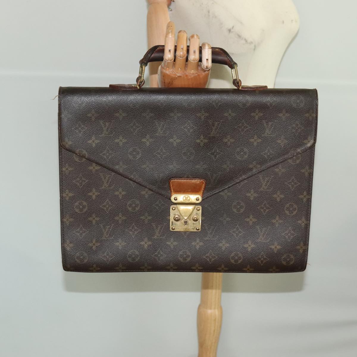 LOUIS VUITTON Monogram Serviette Conseiller Briefcase M53331 LV Auth bs19548