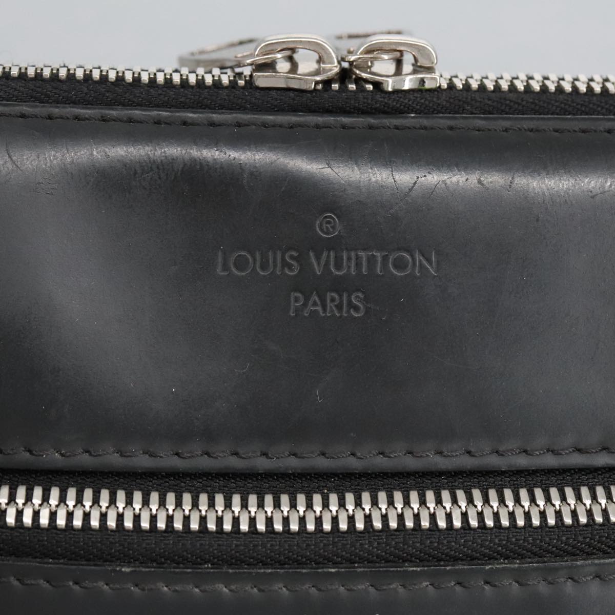 LOUIS VUITTON Macassar Porte DocumentsJules Bag Black M54019 Auth bs19549