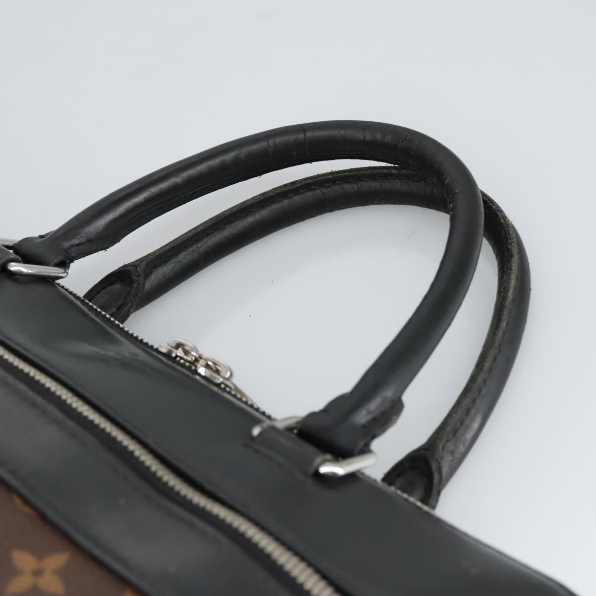 LOUIS VUITTON Macassar Porte DocumentsJules Bag Black M54019 Auth bs19549