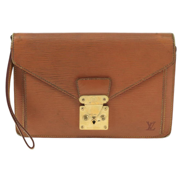 LOUIS VUITTON Epi Serie Dragonne Hand Bag Brown M52618 LV Auth bs19560