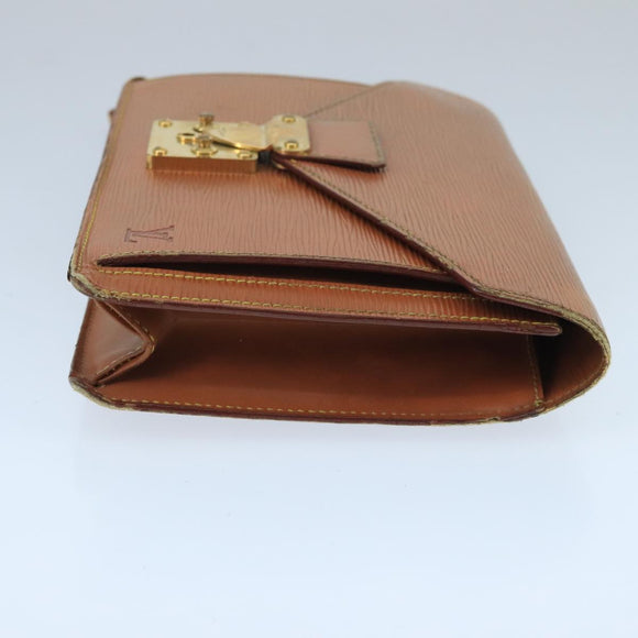 LOUIS VUITTON Epi Serie Dragonne Hand Bag Brown M52618 LV Auth bs19560