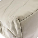 PRADA Tote Bag Satin plastic Silver Silver Auth bs19572-16