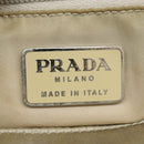 PRADA Tote Bag Satin plastic Silver Silver Auth bs19572-19