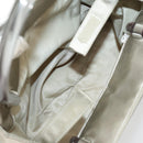 PRADA Tote Bag Satin plastic Silver Silver Auth bs19572-10