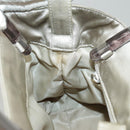 PRADA Tote Bag Satin plastic Silver Silver Auth bs19572-22