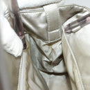 PRADA Tote Bag Satin plastic Silver Silver Auth bs19572-23