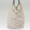PRADA Tote Bag Satin plastic Silver Silver Auth bs19572-3
