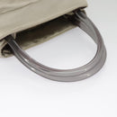 PRADA Tote Bag Satin plastic Silver Silver Auth bs19572-7