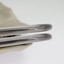 PRADA Tote Bag Satin plastic Silver Silver Auth bs19572-8