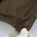 PRADA Shoulder Bag Nylon Khaki Brown Silver Auth bs19573-9