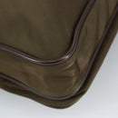 PRADA Shoulder Bag Nylon Khaki Brown Silver Auth bs19573-16