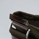 PRADA Shoulder Bag Nylon Khaki Brown Silver Auth bs19573-10