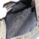PRADA Shoulder Bag Nylon Khaki Brown Silver Auth bs19573-11