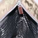 PRADA Shoulder Bag Nylon Khaki Brown Silver Auth bs19573-20