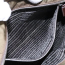 PRADA Shoulder Bag Nylon Khaki Brown Silver Auth bs19573-22