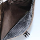 PRADA Shoulder Bag Nylon Khaki Brown Silver Auth bs19573-23