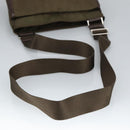 PRADA Shoulder Bag Nylon Khaki Brown Silver Auth bs19573-7