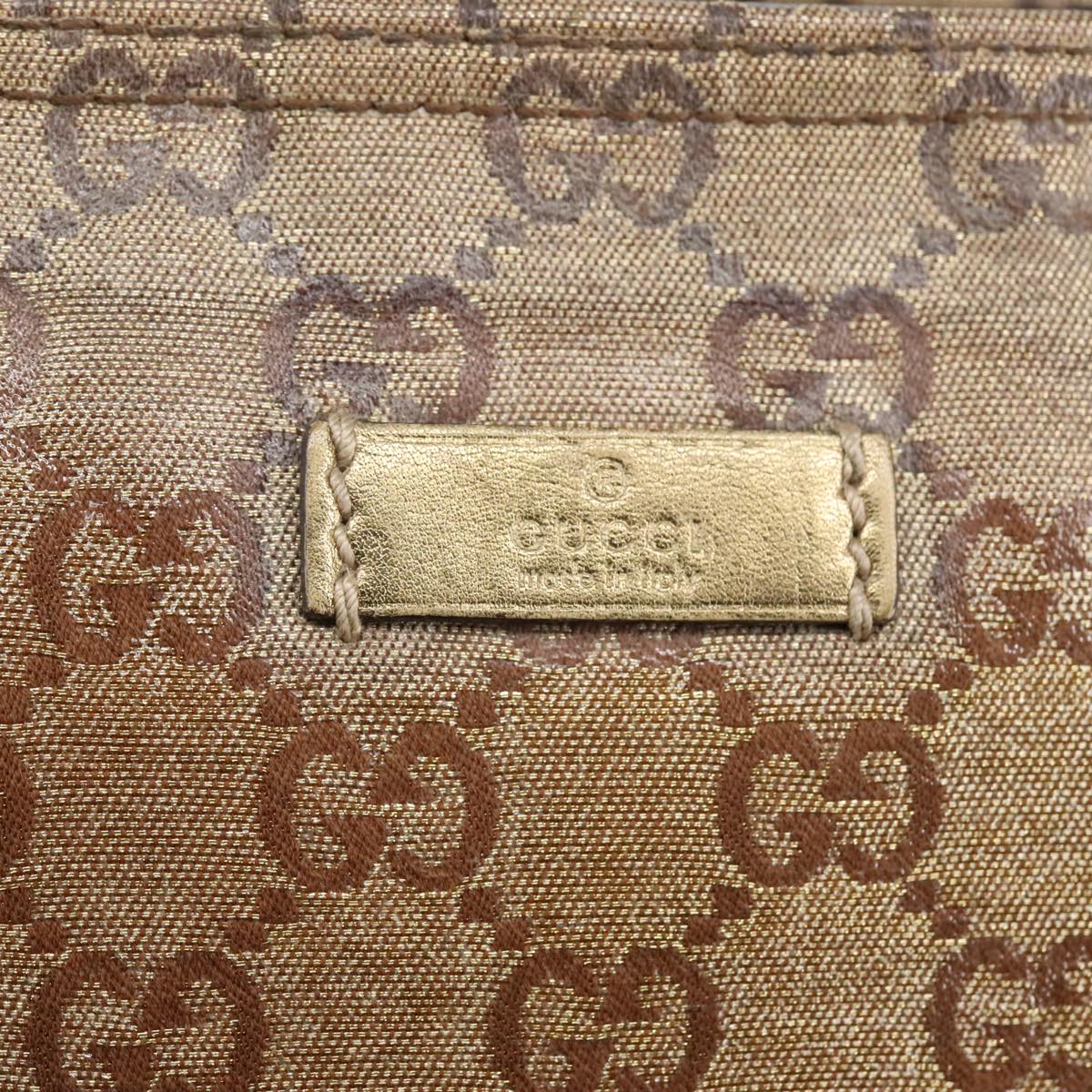 GUCCI GG crystal Shoulder Bag outlet Beige Gold 189749 Auth bs19575