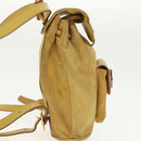 GUCCI Bamboo Backpack Suede Leather Yellow Gold 003 2058 0030 Auth bs19589-4