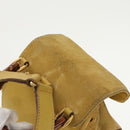 GUCCI Bamboo Backpack Suede Leather Yellow Gold 003 2058 0030 Auth bs19589-6