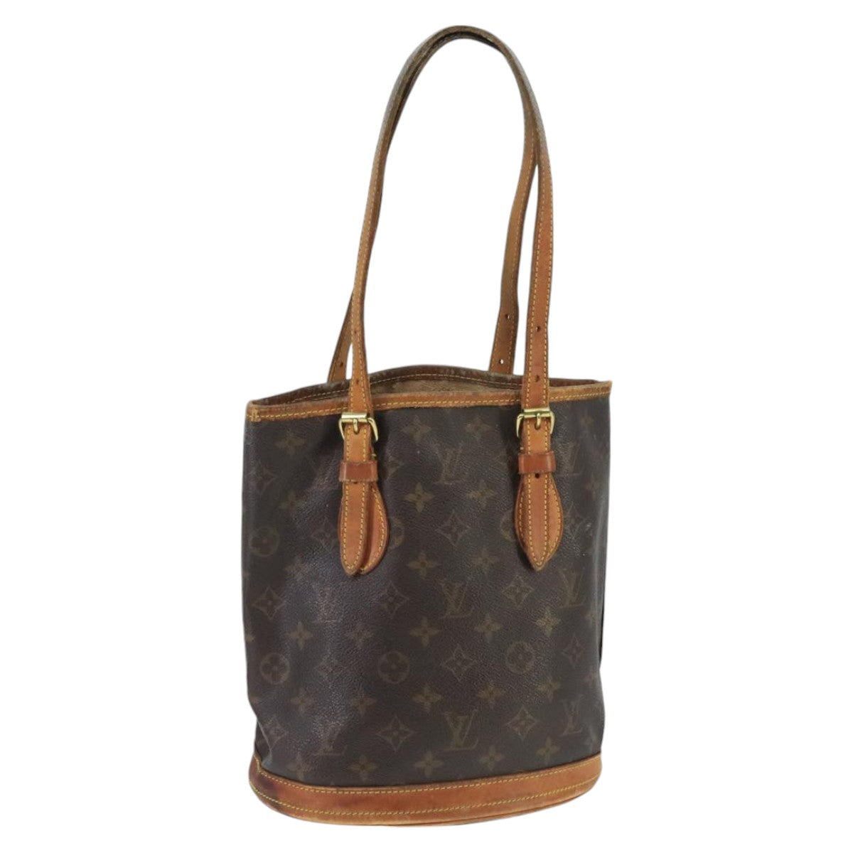 LOUIS VUITTON Monogram Bucket PM Shoulder Bag M42238 LV Auth bs19593