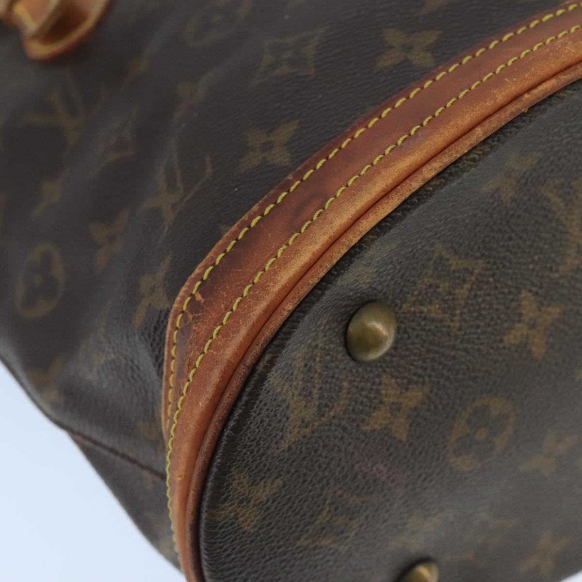 LOUIS VUITTON Monogram Bucket PM Shoulder Bag M42238 LV Auth bs19593