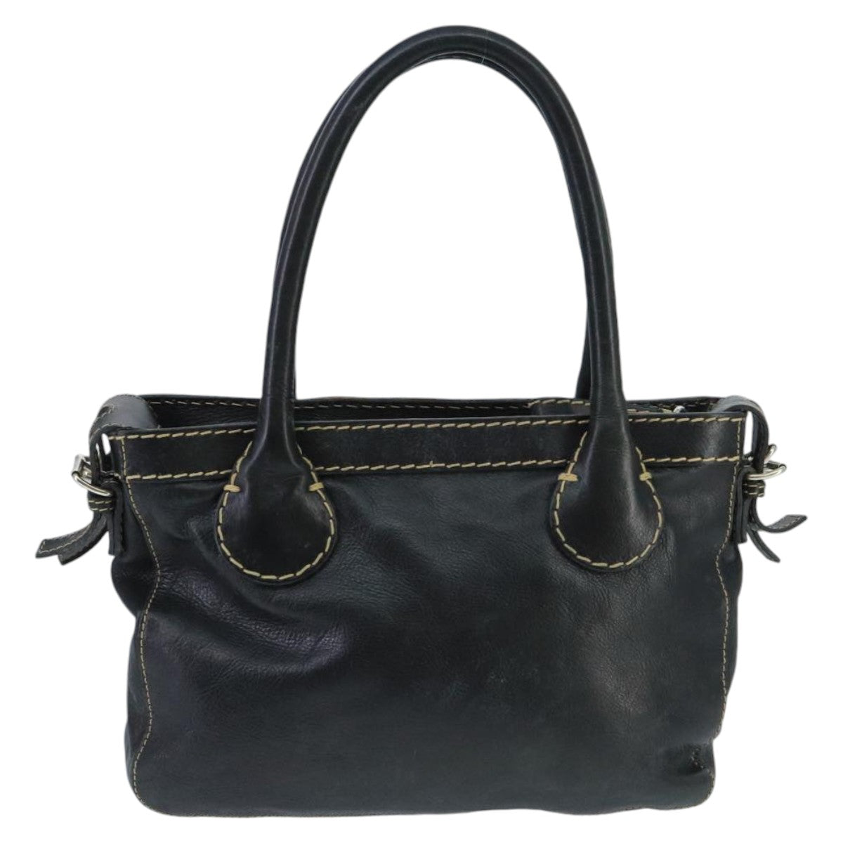 Chloe Edith Tote Bag Leather Black Auth bs19612 - 0