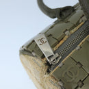 CHANEL Hand Bag plastic Khaki CC Auth bs19614-15