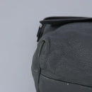 CELINE Shoulder Bag Leather Gray Auth bs19628-9