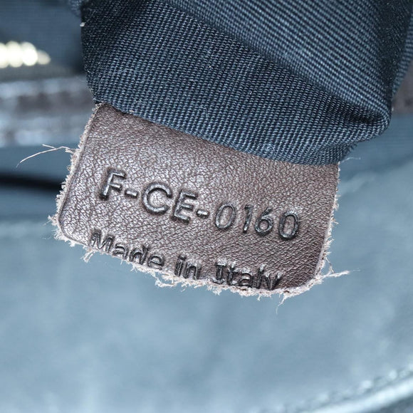 CELINE Shoulder Bag Leather Gray Auth bs19628