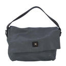 CELINE Shoulder Bag Leather Gray Auth bs19628-13