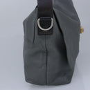 CELINE Shoulder Bag Leather Gray Auth bs19628-3